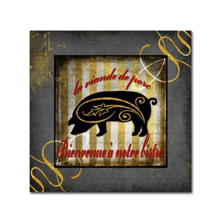 LightBoxJournal 'Gold Welcome To Our Bistro' Canvas Art,35x35